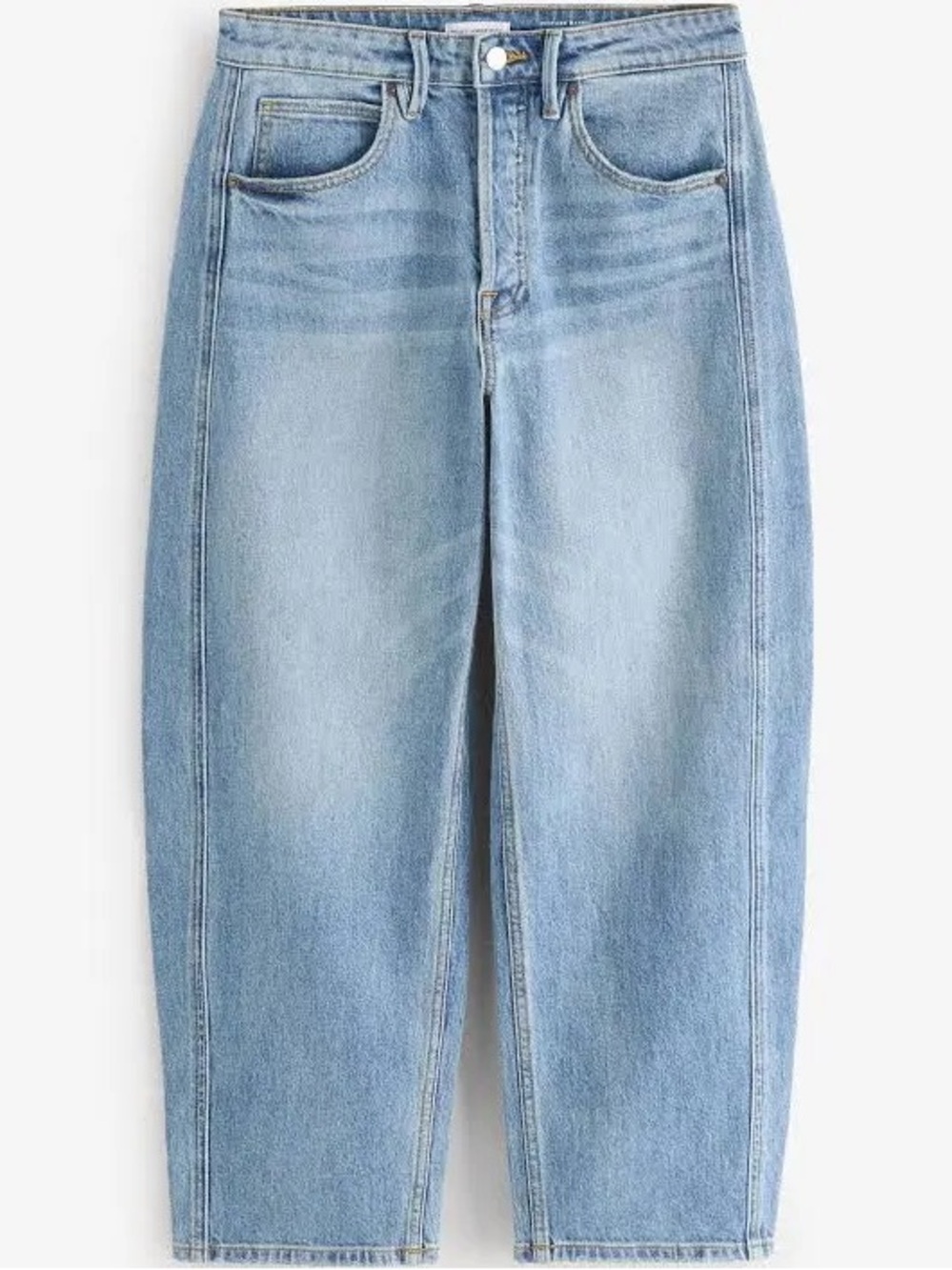 Good American Good Barrel Relaxed High Rise Wide Tapered Jeans Indigo Size 10